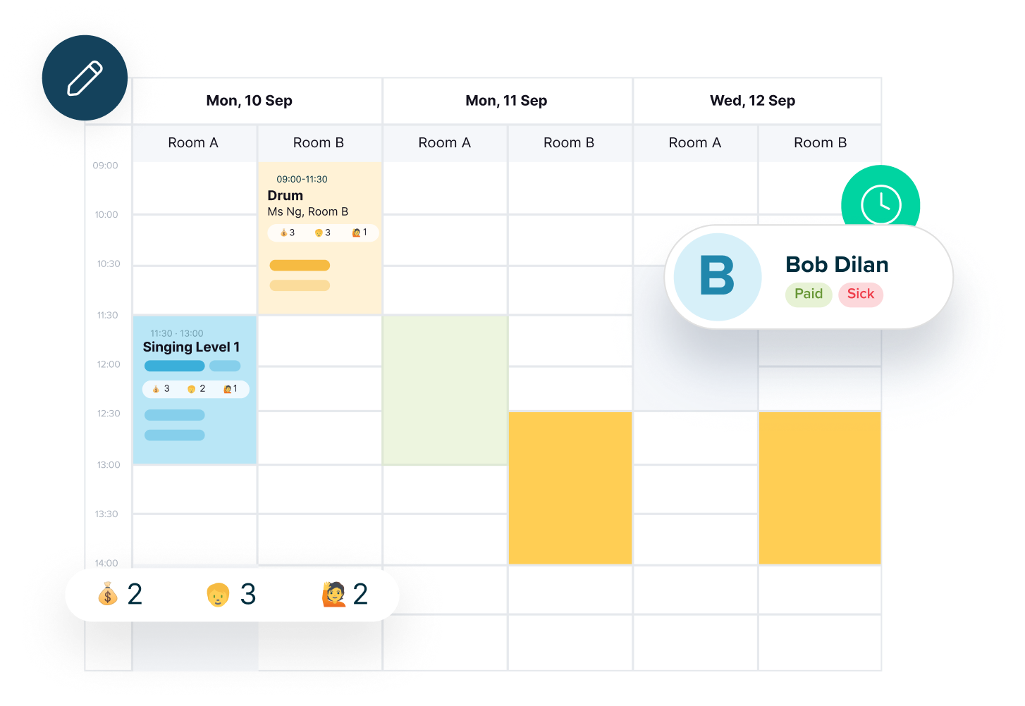 Clear attendance records across lessons