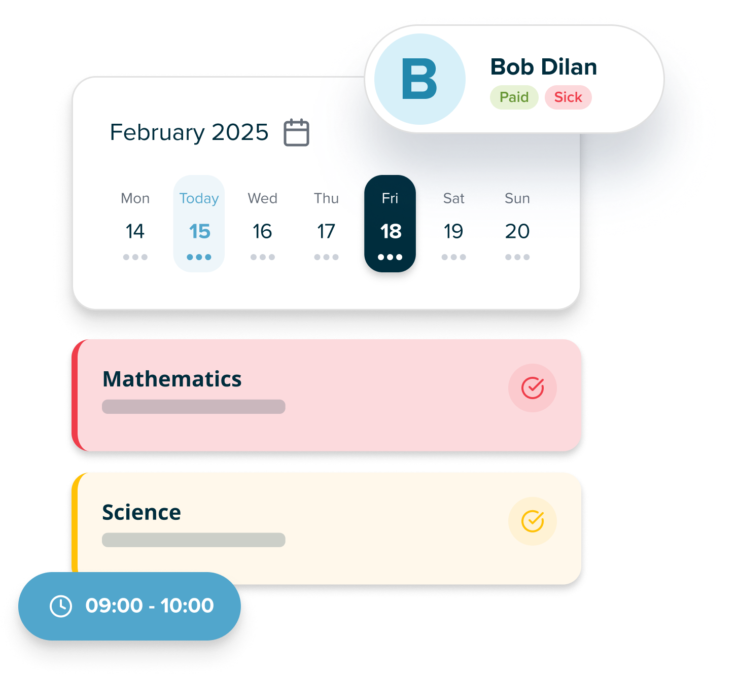 Teachers view schedules and attendance in one app