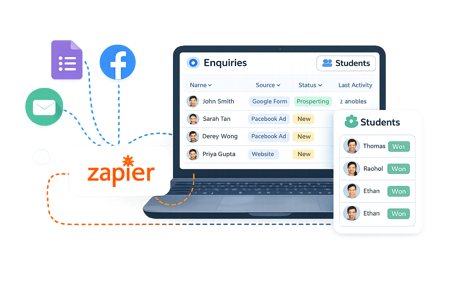 确认就读后再将查询转为学生