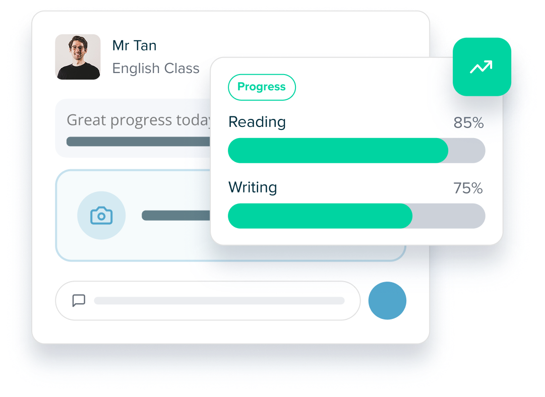 Manager reviewing journals