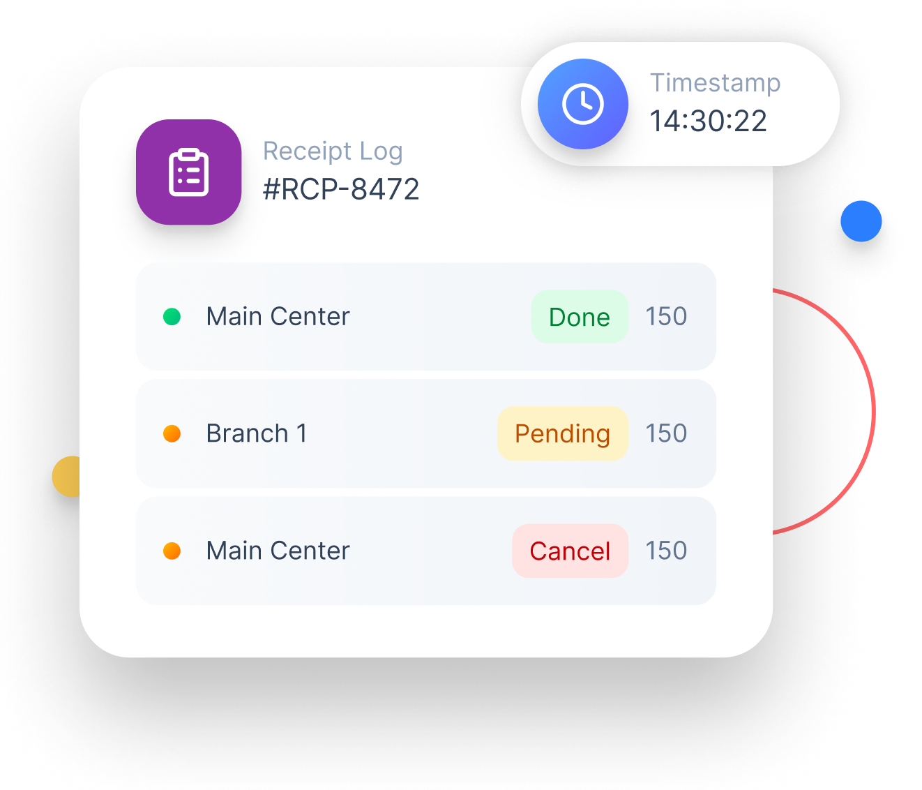 Receive stock and keep a replenishment log