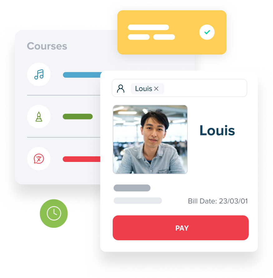 Payment records connected to lesson changes