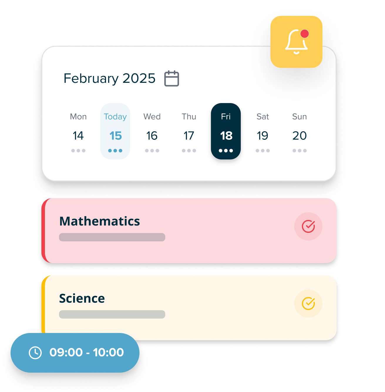 Students view reschedules and make-ups